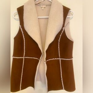 Faux suede vest